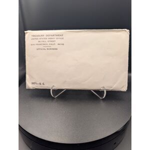 1971 U.S. Mint Uncirculated Coin Set – D & P Mints – Treasury Envelope